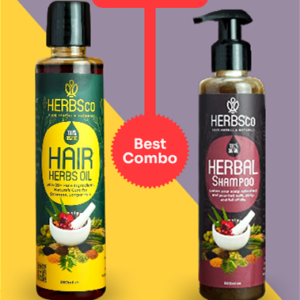 Hair Herbs Oil by Herbsco 200ml+ Hair Herbal Sampoo by Herbsco 200ml